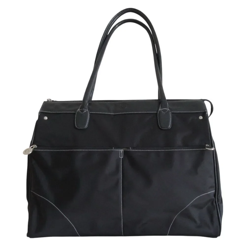 Chelsey Henry Large Black Tote with Kiwi Green Interior - Picture 1 of 13